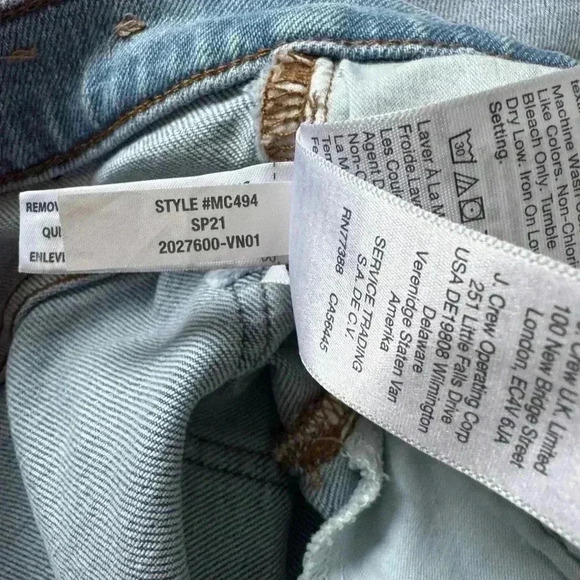 Women's Madewell The Perfect Vintage Light Blue Women's Jeans Size 26P - Picture 8 of 8